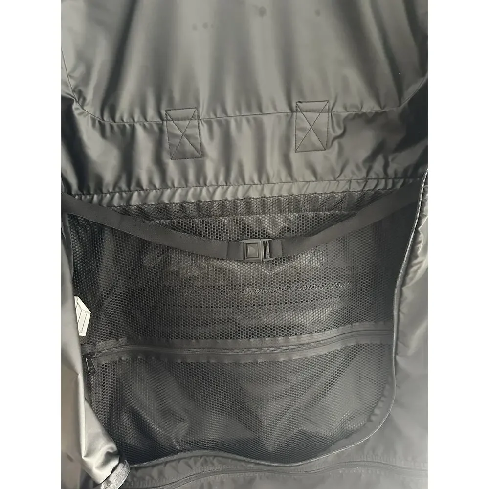 VTG Lands' End Carry On Luggage Black NYLON Garment Bag folding With Strap USA